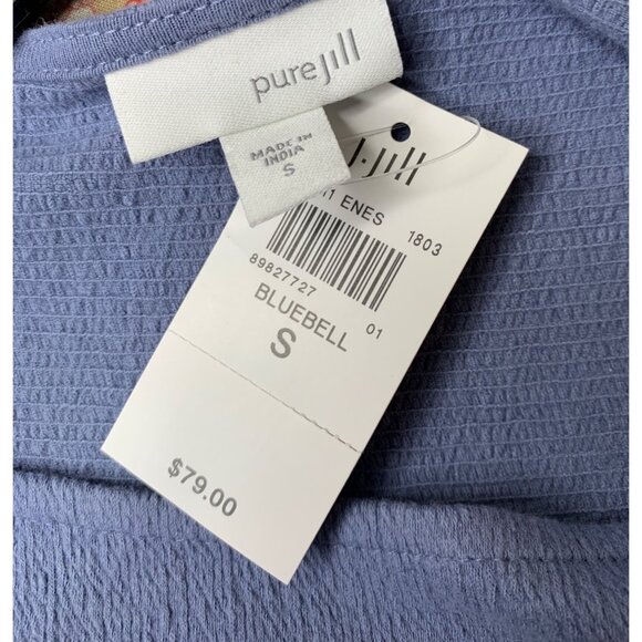 PureJill Bluebell Tunic Top Layered Look 3/4 Sleeves Cotton Blend S NWT 10000 - Picture 3 of 11
